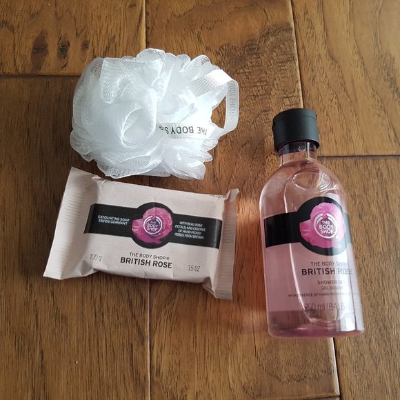 The Body Shop Other - British Rose Body Wash, Exfoliating Soap & Luffa